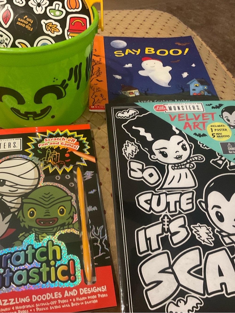 Little Monsters Velvet Art Kids Activity Books McDonalds Halloween Bucket Bundle
